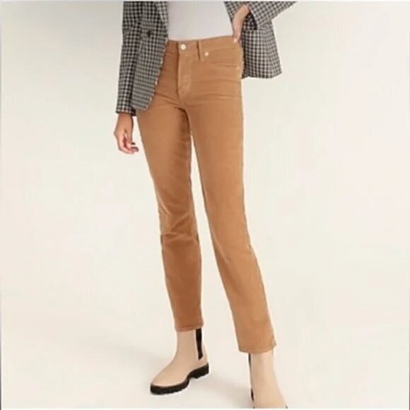 J CREW HIGH RISE VINTAGE SLIM STRAIGHT CORDUROY PANTS Size 31 - Picture 2 of 10